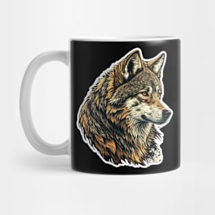 wolf sharp face Mug